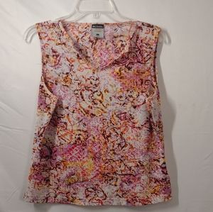 Columbia XCO Multicolored Sleeveless Boat Neck Top Women's Size Large Used VG.